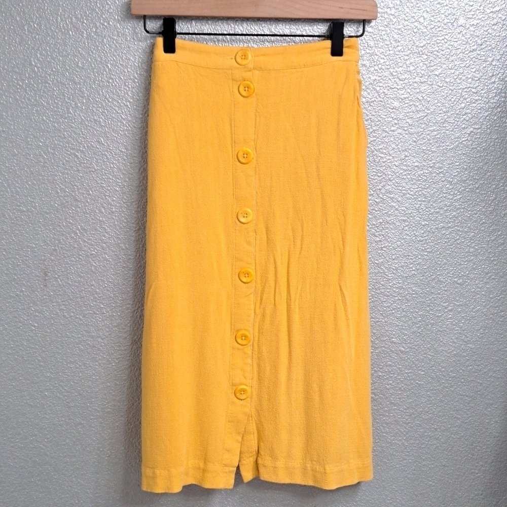 Matty M. Marigold Faux Button Down Skirt Size M